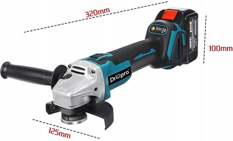 Шліфувальна машина кутова Drillpro, 125 мм,&nbsp;10000 об/хв MGT-1005002979996992-1 фото