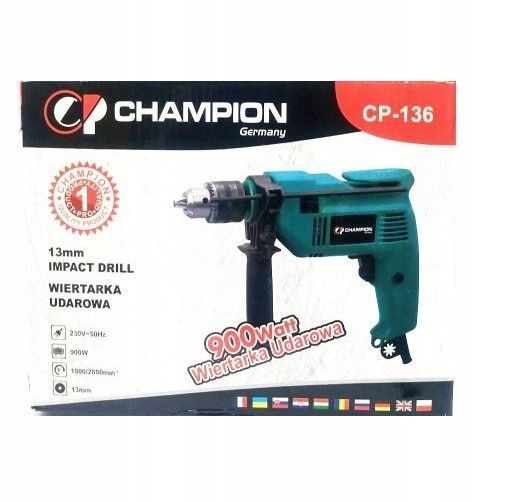 Дриль ударний мережева CHAMPION CP-136 550 Вт MGT-CP-136 фото