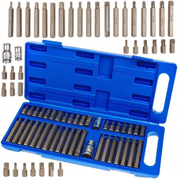 Набор бит 40 шт. в кейсе Vorfal V08070 TORX IMBUS HEX SPLINE XZN MGT-V08070 фото