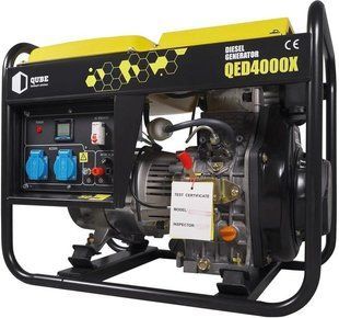 Генератор дизельный QUBE QED4000X 2.9-3.2 кВт, ручной старт PWT-QED4000X фото