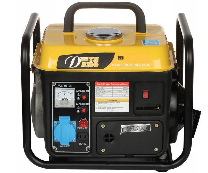 Генератор портативный однофазный 750Вт бензиновый DY-1100 Dynamo PWT-DY-1100 фото