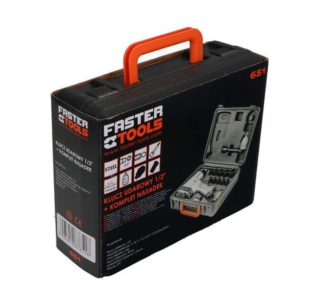 Гайковерт пневматичний для шиномонтажу FASTER TOOLS, розмір хвостовика 1/2'' пневмогайковерт MGT-FT6512 фото