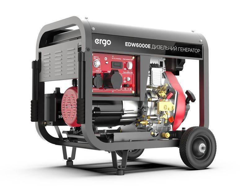 Генератор дизельний ERGO EDW6000E 5,5 кВт PWT-EDW6000E фото