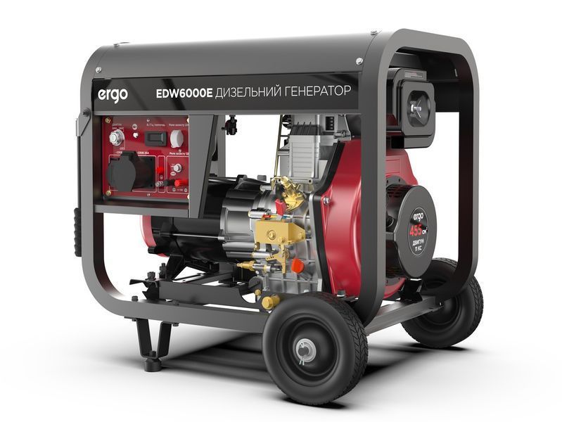 Генератор дизельний ERGO EDW6000E 5,5 кВт PWT-EDW6000E фото