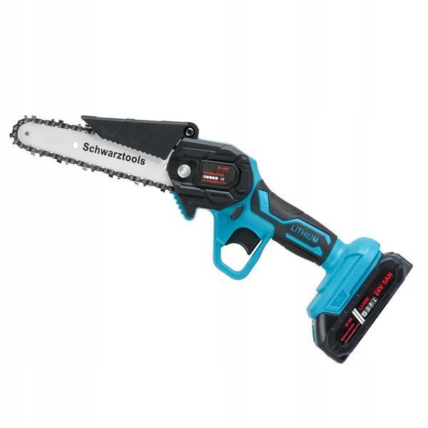 Гілкоріз акумуляторний з АКБ SCHWARZTOOLS 6" міні-пила + МАСЛО MGT-SCHWARZTOOLS 6'', фото