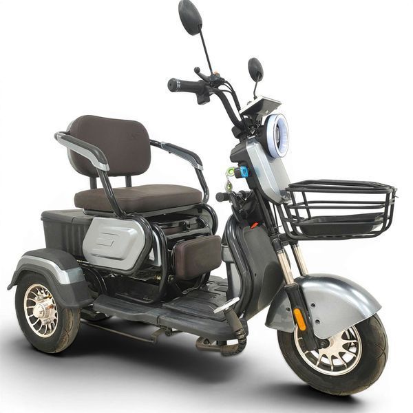 Электромопед трехколесный Power Wheel 1000 Вт 35 км/ч скутер на трех колесах электроскутер для людей с инвалидностью ALR-10PL35 фото
