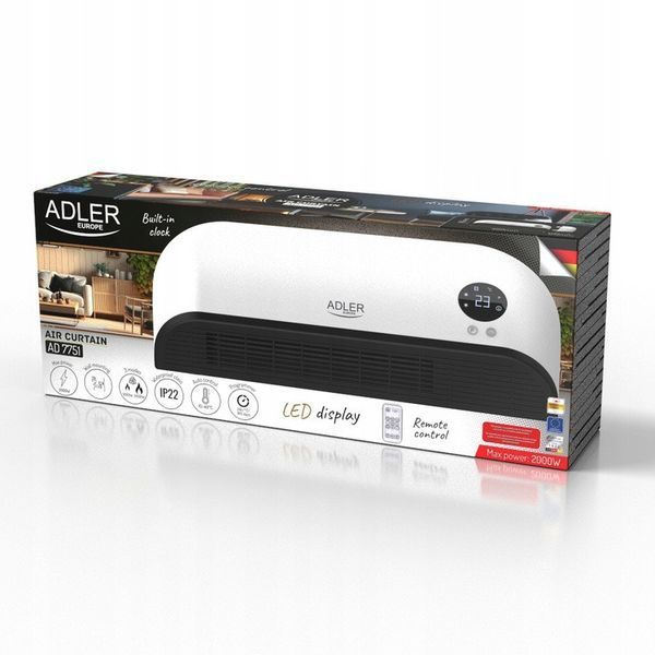 Обігрівач настінний ADLER 1200 Вт PWT-ADLER7751 фото