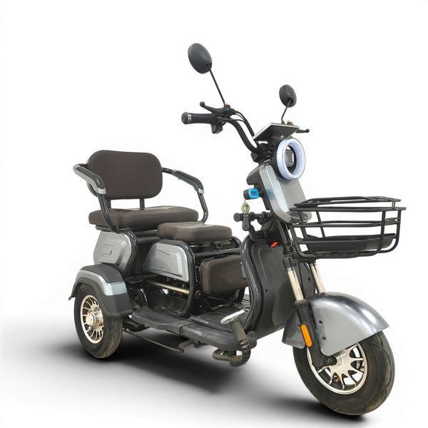 Электромопед трехколесный Power Wheel 1000 Вт 35 км/ч скутер на трех колесах электроскутер для людей с инвалидностью ALR-10PL35 фото