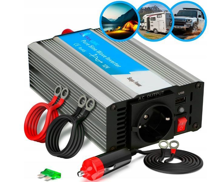 Інверторний перетворювач Extralink OPIP-300W 300Вт-600Вт / чиста синусоїда MGT-OPIP-300W фото