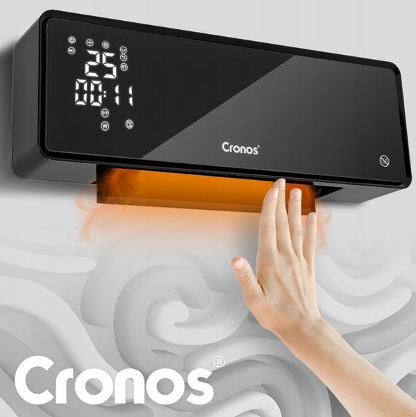 Обогреватель настенный, тепловентилятор Cronos 1200Bт MGT-CRPT-2000 фото