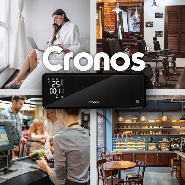 Обогреватель настенный, тепловентилятор Cronos 1200Bт MGT-CRPT-2000 фото