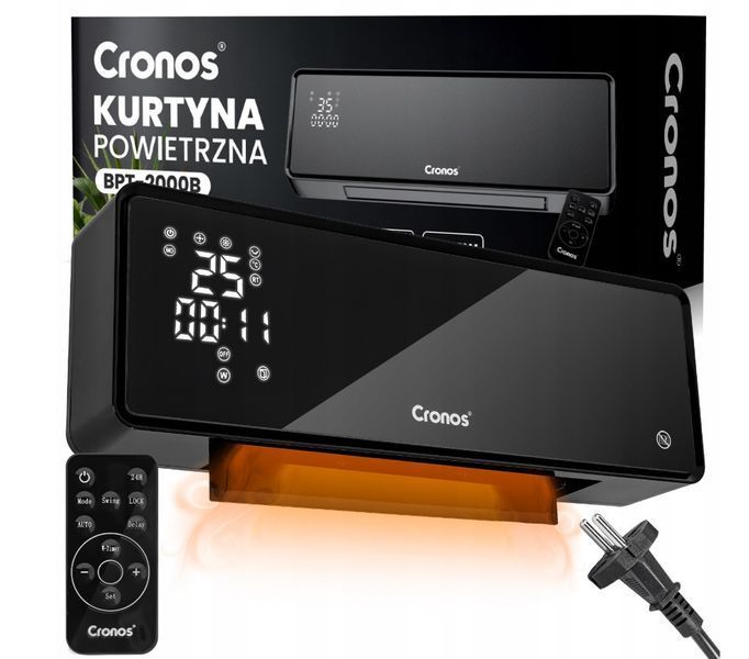 Обогреватель настенный, тепловентилятор Cronos 1200Bт MGT-CRPT-2000 фото