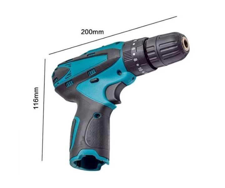 Шурупокрут акумуляторний DRILL DR-220 2 акумулятори 12 В шурупокрут у кейсі MGT-DR-220-039 фото
