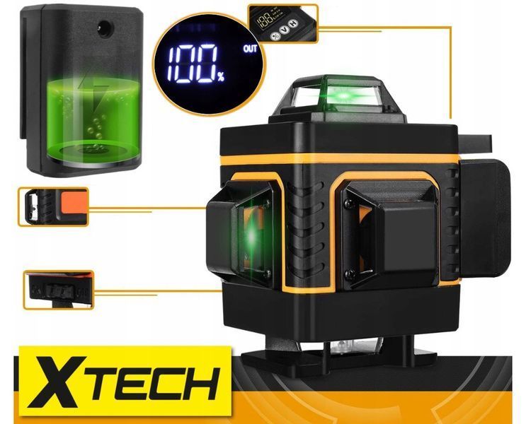 Рівень лазерний самовирівнювальний Xtech, 40 м MGT-Xtech590324 фото
