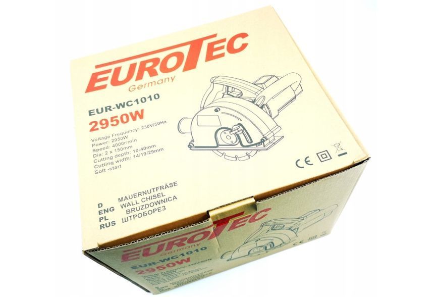 Штроборез з регулятором глибини Eurotec 3100 Вт PWT-450792 фото