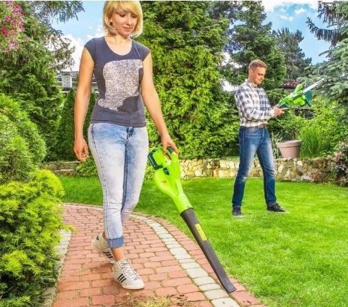 Акумуляторна повітродувка для листя Verto 52G506-0 200 км/г 18В акумуляторний садовий пилосос MGT-52G506-0 фото