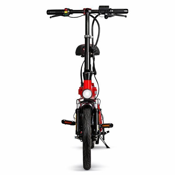Велосипед на аккумуляторе MicroWheel 250 Вт 14 электровелосипед с дисковыми тормозами мини-электровелосипед KVD-MW170451 фото