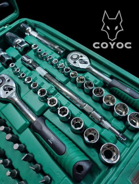 Набір торцевих гайкових ключів COYOC,&nbsp;1/2",&nbsp;3/8",&nbsp;1/4", 216 в наборі MGT-5905683600514 фото