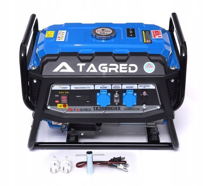 Генератор бензиновий Tagred TA3500GHX 3,0 кВт 2,5 кВт 7,5 к.с. 0,7 л/год  бензогенератор напруги MGT-190 фото