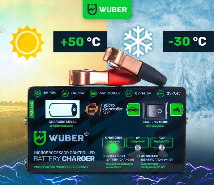 Зарядний пристрій 10А Wuber MCU21 (6В і 12В) PWT-MCU21 фото