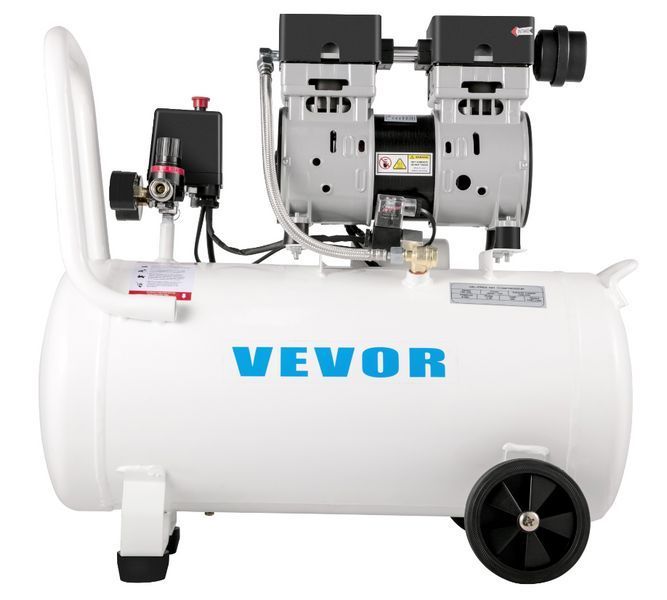 Потужний компресор 750 Вт безмасляний Vevor 50 л 68 дБ MGT-ZZCXU0030160877399 фото
