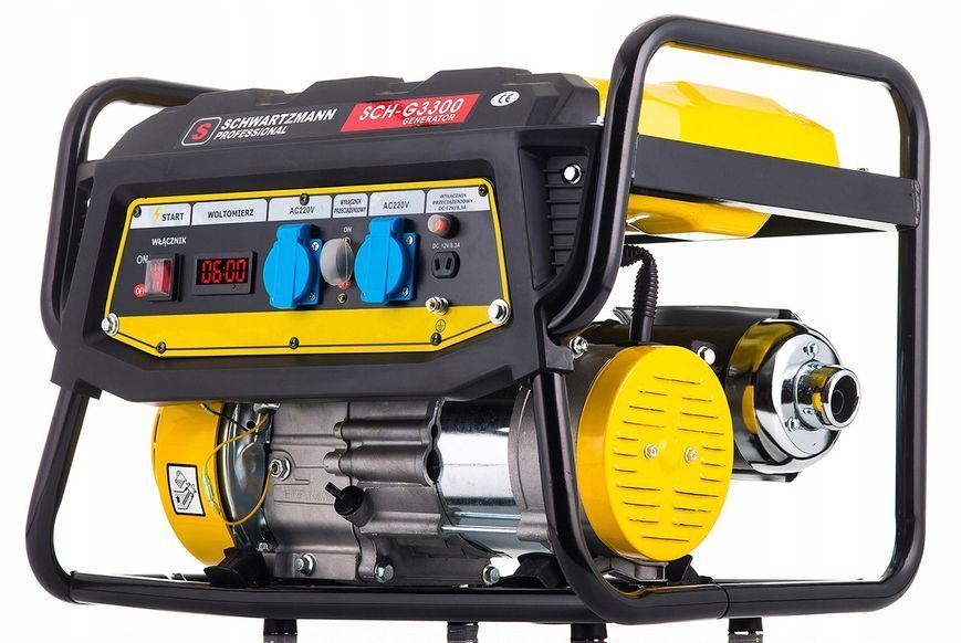 Генератор бензиновий SCHWARZMANA PROFESSIONAL 2,5 кВт 3 кВт 196 куб.см 65 дБ бензиновий генератор MGT-SCH-G3300 фото