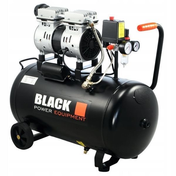 Безмасляний компресор малошумний Black 12860 50л. ! 145 л/хв - Дуже тихий!!! MGT-447313 фото
