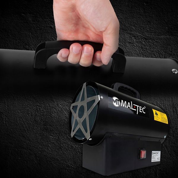 Теплова газова гармата Maltec 20 кВт 450 м3/год 0,3 бар 1,09 кг/год теплова газова пушка с фото