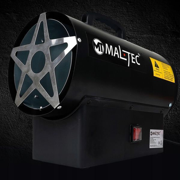 Теплова газова гармата Maltec 20 кВт 450 м3/год 0,3 бар 1,09 кг/год теплова газова пушка с фото