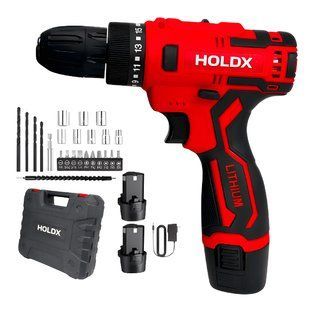 Дрель-шуруповерт аккумуляторный 12В с кейсом HOLDX HX-6483 шуруповерт аккумуляторный PWT-HX-6483 фото
