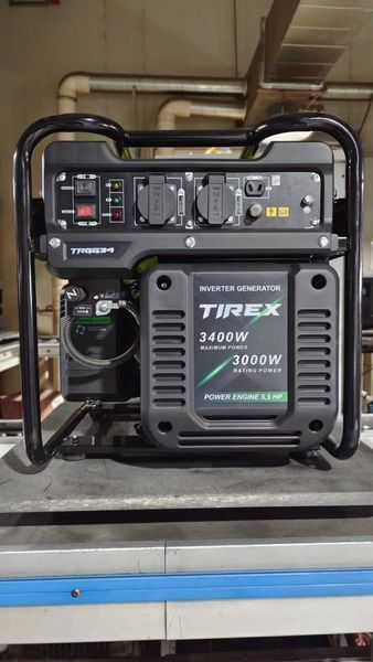 Генератор інверторний, бензиновий Tirex TRGG34, 3400 Вт, з ручками для перенесення MGT-202 фото