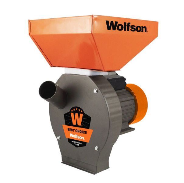 Млин для подрібнення зерна WOLFSON 2 кВт кормоподрібнювач PWT-WOLFSON фото