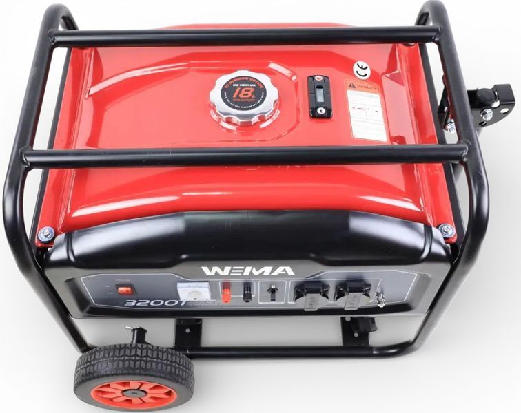 Генератор бензиновий Weima WM3200 2, 5 кВт 3,5 кВт AVR 212 куб.см 7 к. с. 74 дБ генератор бензиновий 4-тактний MGT-WM3200 фото