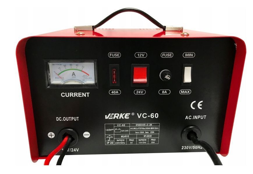 Пуско-зарядний пристрій VERKE VC-60 12В-24В 30А PWT-В80005 фото