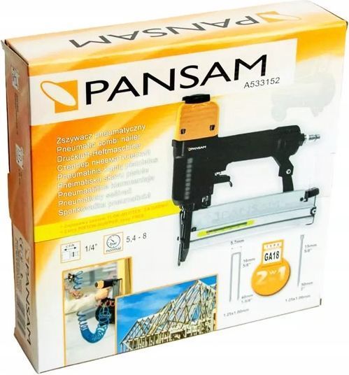 Степлер пневматичний Pansam A533152, 8 бар, 50&nbsp;мм IMP-A533152 фото