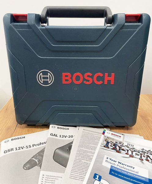 Шурупокрут акумуляторний Bosch PROFESSIONAL GSR 12V&nbsp;Li-Ion 1300 об/хв шурупокрут у кейсі MGT-GSR 12V-15 фото