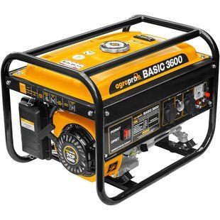 Бензиновый генератор 3,1 кВт, однофазный, 7 л.с., бак 15 л, АВР, AgroPro BASIC 3600 PWT-BSC3600 фото