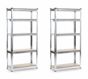 Комплект із 2 стелажів STEELMAX 180&times;90&times;30 см на 5 рівнів для гаража та дому IMP-ST2168696 фото