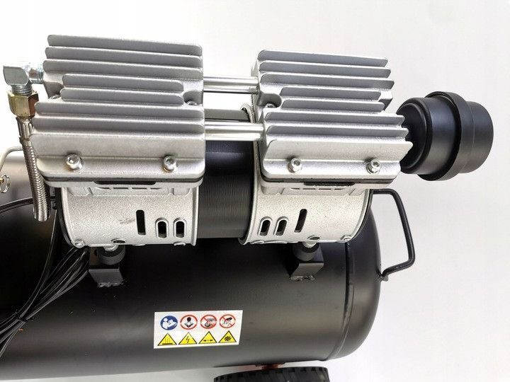 Безмасляний компресор малошумний 2 циліндра Cyklon 50L повітряний компресор MGT-447314_max фото