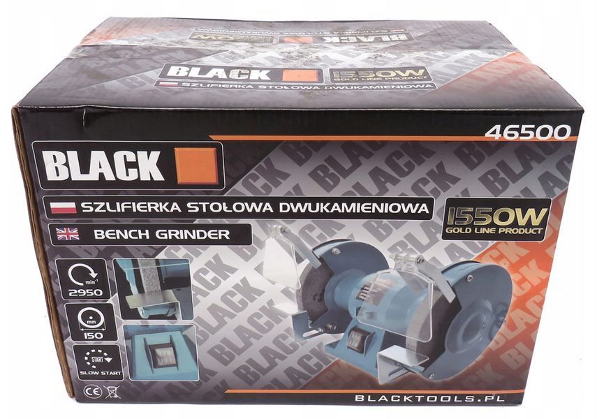 Точильний верстат 350 Вт BLACK TOOLS 150 мм PWT-B46500 фото