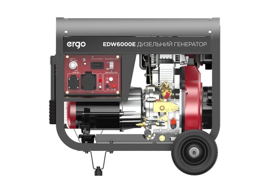 Генератор дизельный ERGO EDW6000E 5,5 кВт 6 кВт 11 л.с. 455 см3 12 л дизельный генератор MGT-EDW6000E фото