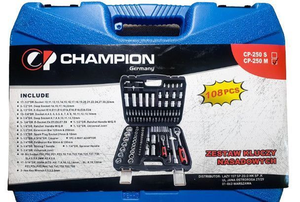 Набір інструментів для дому 108 шт Champion набір інструментів, ключів MGT-Champion108 фото