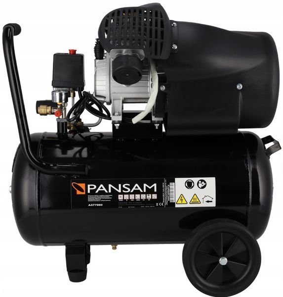 Масляный компрессор Pansam 50л 2850/мин 8 бар компрессор двухпоршневой MGT-86584 фото