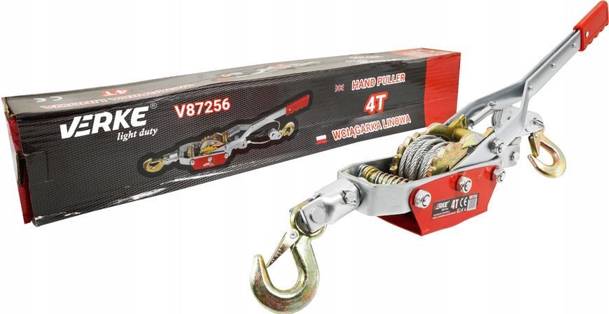 Лебідка ручна канатна Verke V87256, 4000 кг, 2,5 м MGT-V87256 фото