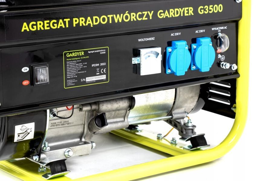 Бензиновый генератор 3 кВт, AVR, 230 В Gardyer G3500 PWT-G3500-2 фото