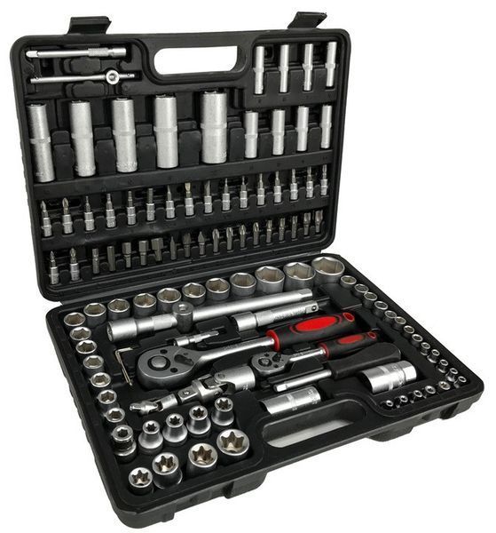 Набір інструменту DEGET V39053 108 шт 1/2",1/4" (6-гр.) (4-32 мм) кейс інструментів 108 MGT-V39053 фото