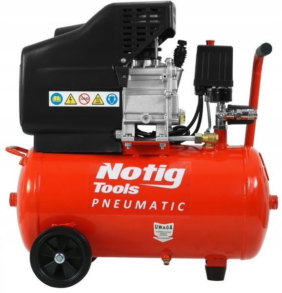 Компресор масляний Notig Tools 1,7 кВт 24л 206 л/хв MGT-93264 фото