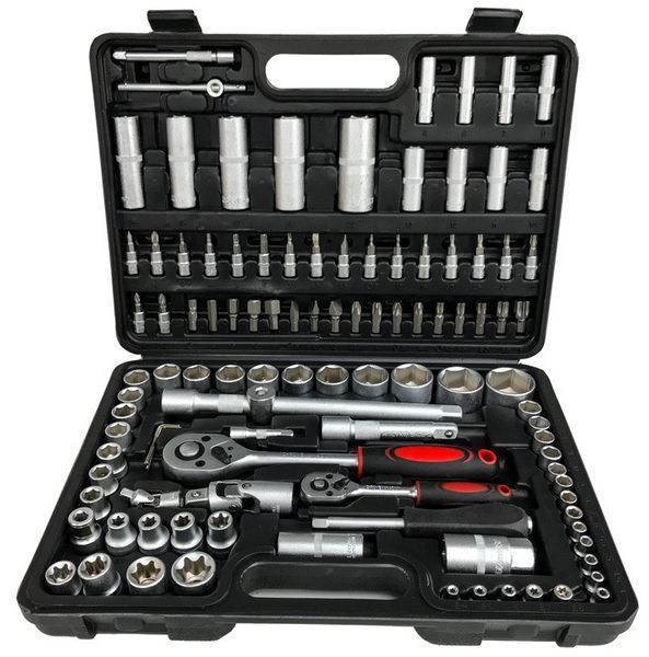 Набір інструменту DEGET V39053 108 шт 1/2",1/4" (6-гр.) (4-32 мм) кейс інструментів 108 MGT-V39053 фото