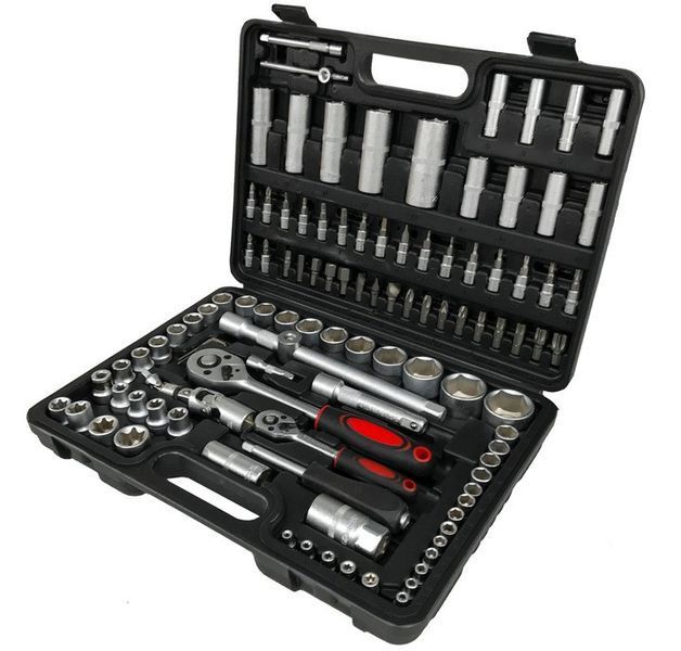 Набір інструменту DEGET V39053 108 шт 1/2",1/4" (6-гр.) (4-32 мм) кейс інструментів 108 MGT-V39053 фото
