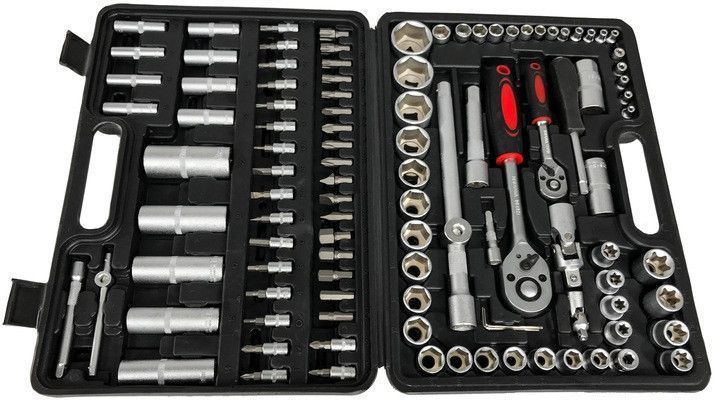 Набір інструменту DEGET V39053 108 шт 1/2",1/4" (6-гр.) (4-32 мм) кейс інструментів 108 MGT-V39053 фото